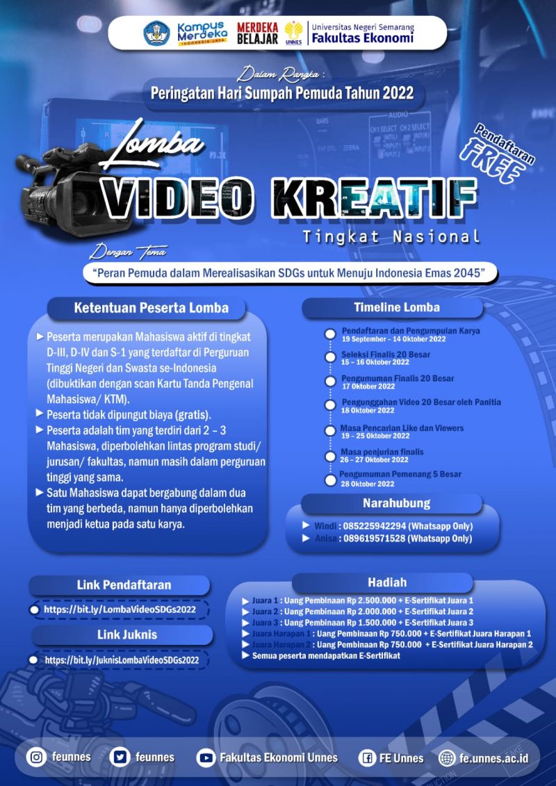 LOMBA VIDEO KREATIF TINGKAT NASIONAL – FEB UNNES