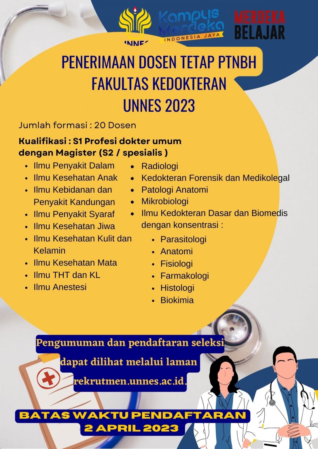 Informasi Penerimaan Dosen FK UNNES – Faculty Of Sport Sciences