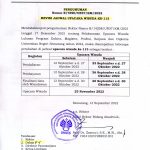 PENGUMUMAN REVISI JADWAL UPACARA WISUDA KE-113