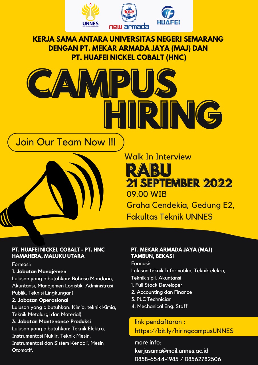 Campus Hiring PT. MAJ dan PT. HNC