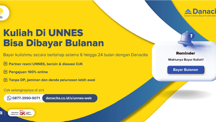 Pembayaran UKT di UNNES lebih mudah dengan Danacita