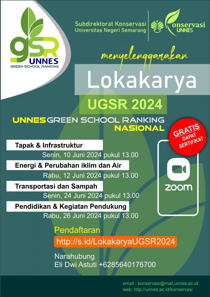 UNNES Green School Ranking (UGSR) 2024 Konservasi UNNES