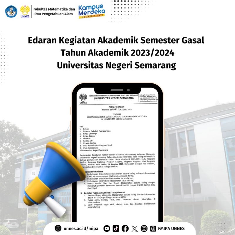 Edaran Kegiatan Akademik Semester Gasal Tahun Akademik 2023/2024 ...