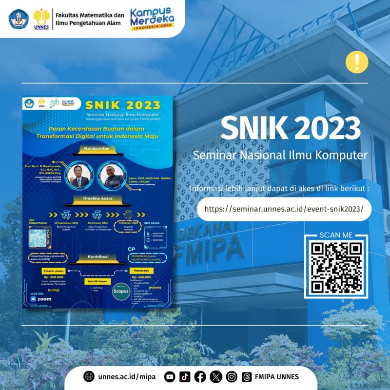 Seminar Nasional Ilmu Komputer (SNIK) 2023 – Faculty Of Mathematics And ...