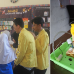 UNNES Physics Education students educating elementary school students about renewable energy using a Mini Water Turbine.