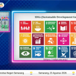 Sustainable Development Goals presentation displayed during OKPT 2026 at FMIPA UNNES.