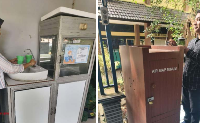 Stasiun Air Siap Minum FMIPA UNNES yang digunakan oleh sivitas akademika.