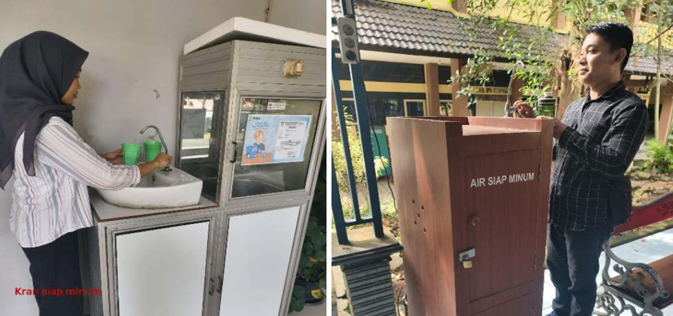 Stasiun Air Siap Minum FMIPA UNNES yang digunakan oleh sivitas akademika.