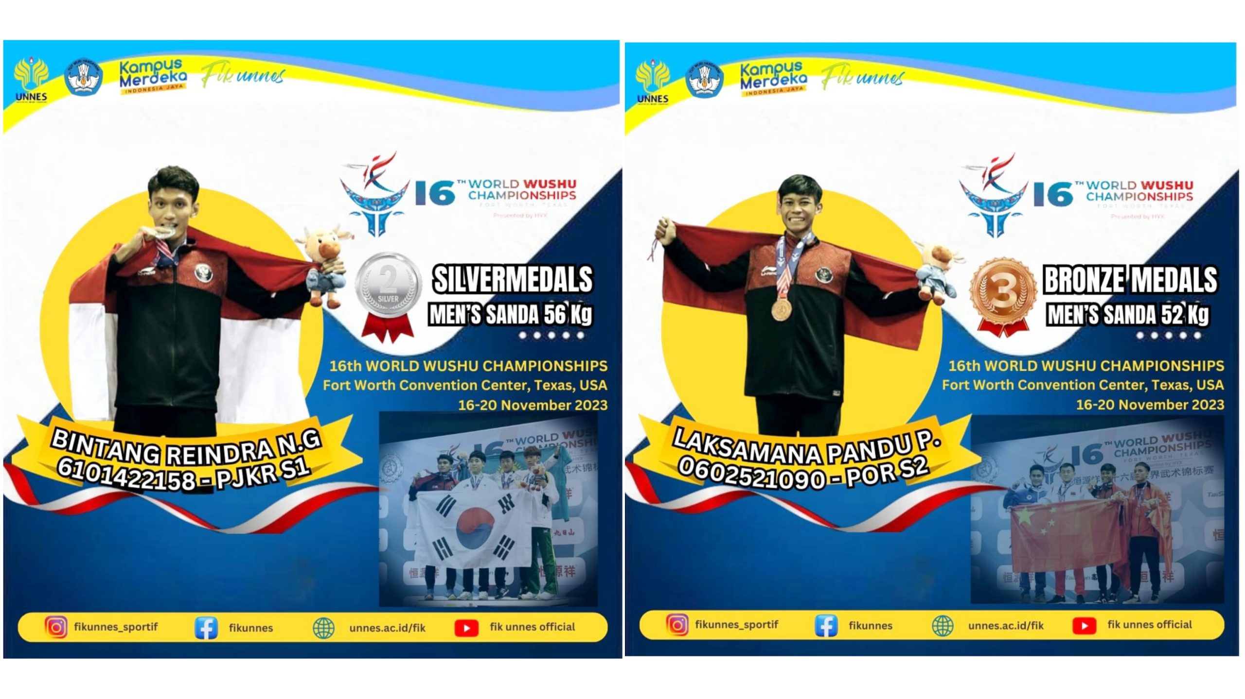 Atlet Wushu Unnes Menyumbang Medali Perak Dan Perunggu Di Kejuaraan 16th World Wushu 0576