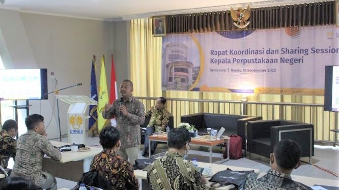 UPT Perpustakaan UNNES Selenggarakan Rakor dan Sharing Session Kepala Perpustakaan Negeri se-Jawa Tengah
