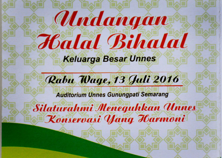 Besok Rabu 13 Juli Halal Bihalal Unnes