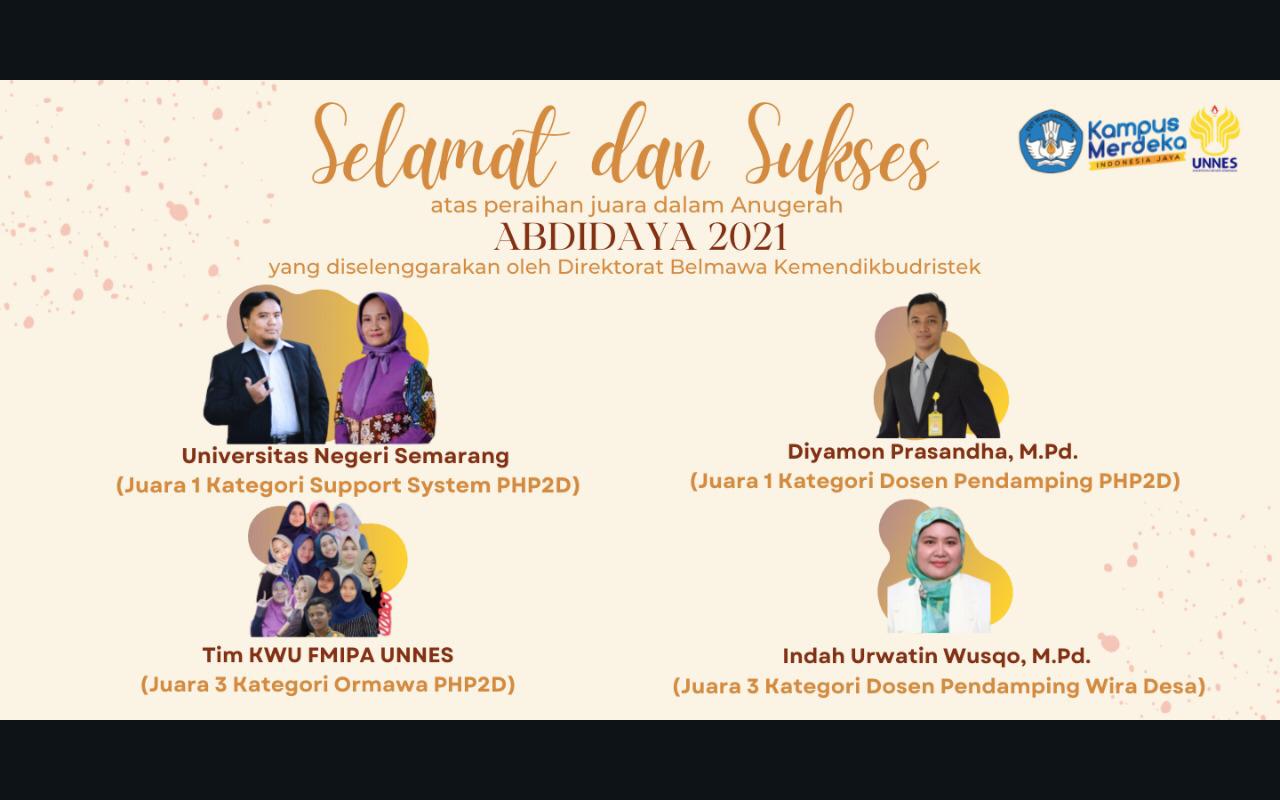 UNNES Peringkat 5 Anugerah Abdidaya 2021