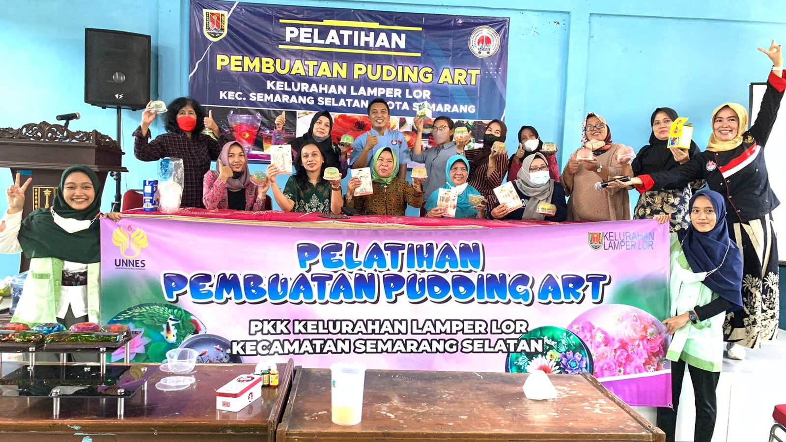 Tim Pengabdian Masyarakat FT UNNES Gelar Pelatihan Pembuatan Jelly Art Pudding di Kelurahan Peterongan