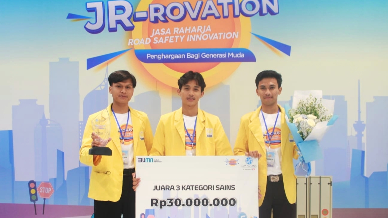Ciptakan Alat Pendeteksi Kantuk Bagi Pengemudi, Mahasiswa FT UNNES Raih Juara 3 Pada Kompetisi JR-ROVATION 2022