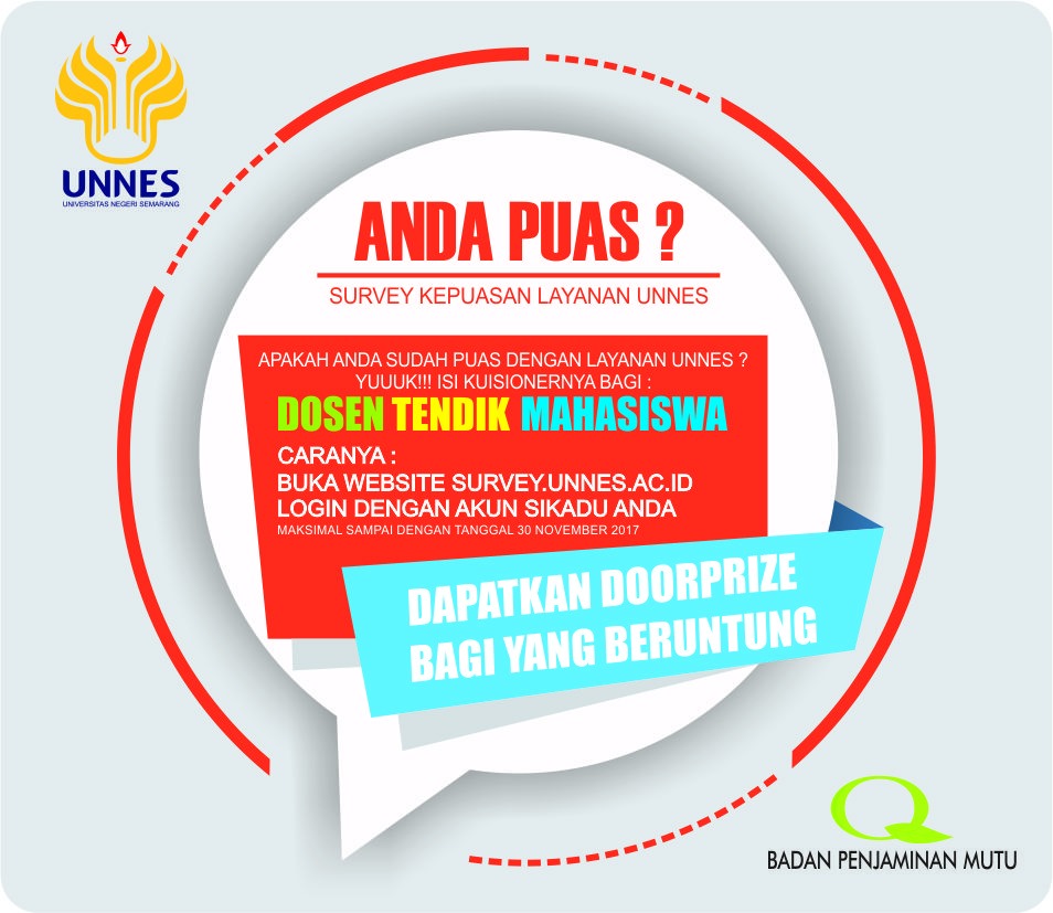 Survey Layanan UNNES Berhadiah Doorprize dari Badan 